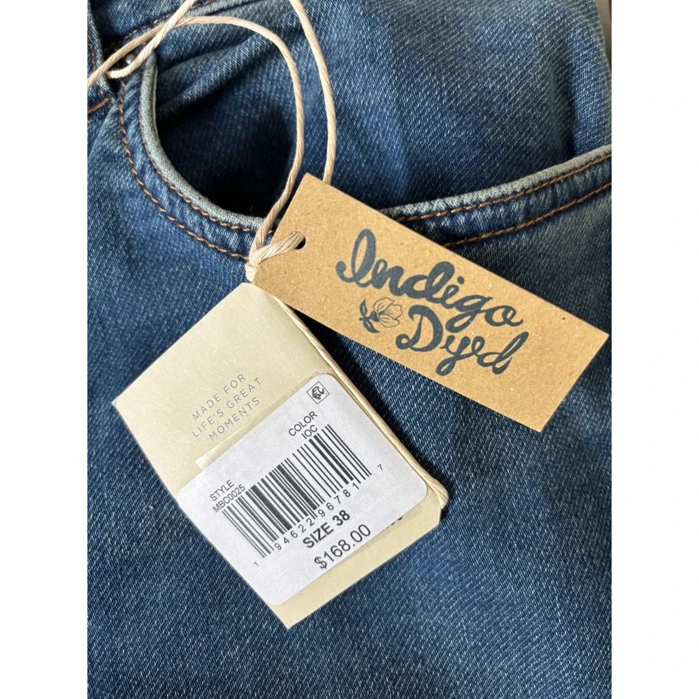 Faherty Stretch Terry Jeans Mens 38x32 Indigo Blue Straight Leg MBC0025 NEW